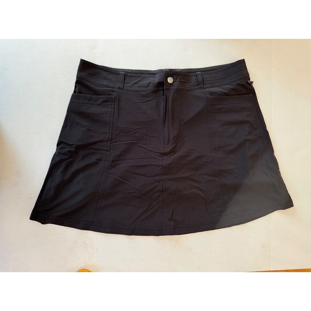 LL Bean Vista Trek Skort Womens 16 Reg Black Hiking Active Tennis Sporty